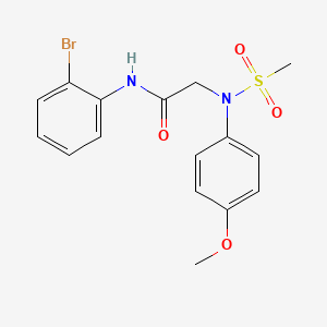 N-(2-Bromophenyl)-N~2~-(methanesulfonyl)-N~2~-(4-methoxyphenyl)glycinamide