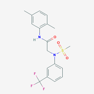 N~1~-(2,5-dimethylphenyl)-N~2~-(methylsulfonyl)-N~2~-[3-(trifluoromethyl)phenyl]glycinamide