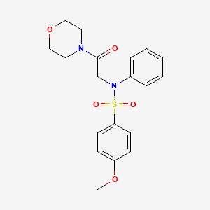 molecular formula C19H22N2O5S B3561827 4-methoxy-N-[2-(4-morpholinyl)-2-oxoethyl]-N-phenylbenzenesulfonamide 