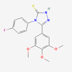 4-(4-fluorophenyl)-5-(3,4,5-trimethoxyphenyl)-4H-1,2,4-triazole-3-thiol