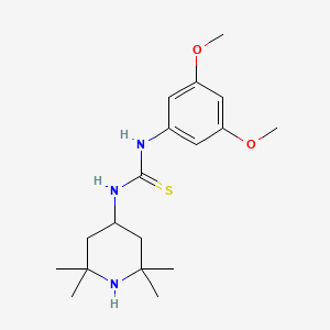 molecular formula C18H29N3O2S B3561858 1-(3,5-Dimethoxyphenyl)-3-(2,2,6,6-tetramethylpiperidin-4-yl)thiourea 