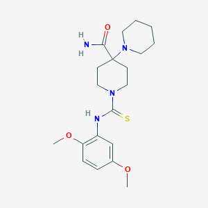 1-{[(2,5-Dimethoxyphenyl)amino]thioxomethyl}-4-piperidylpiperidine-4-carboxami de