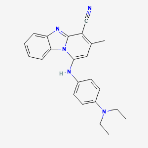 1-[4-(DIETHYLAMINO)ANILINO]-3-METHYLPYRIDO[1,2-A][1,3]BENZIMIDAZOL-4-YL CYANIDE