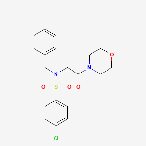 molecular formula C20H23ClN2O4S B3561939 4-chloro-N-(4-methylbenzyl)-N-[2-(morpholin-4-yl)-2-oxoethyl]benzenesulfonamide 