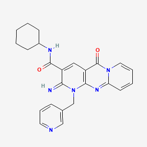 2-Imino-10-oxo-1-pyridin-3-ylmethyl-1,10-dihydro-2H-1,9,10a-triaza-anthracene-3-carboxylic acid cyclohexylamide