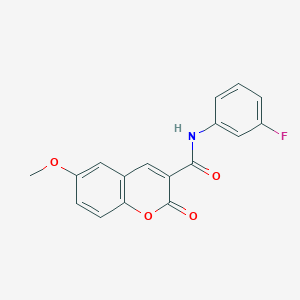 N-(3-fluorophenyl)-6-methoxy-2-oxochromene-3-carboxamide