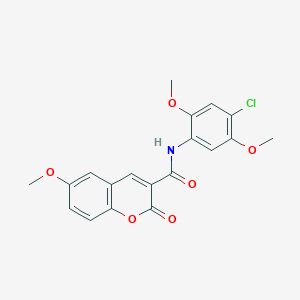 N-(4-chloro-2,5-dimethoxyphenyl)-6-methoxy-2-oxochromene-3-carboxamide