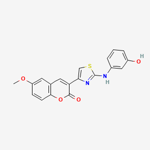 3-{2-[(3-hydroxyphenyl)amino]-1,3-thiazol-4-yl}-6-methoxy-2H-chromen-2-one