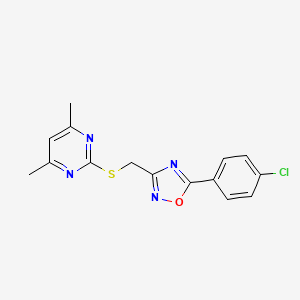 5-(4-chlorophenyl)-3-[(4,6-dimethylpyrimidin-2-yl)sulfanylmethyl]-1,2,4-oxadiazole