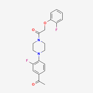 1-(3-fluoro-4-{4-[(2-fluorophenoxy)acetyl]-1-piperazinyl}phenyl)ethanone