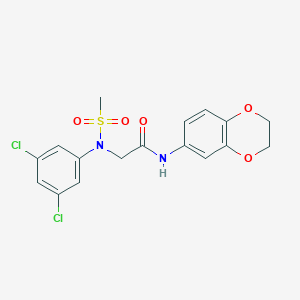 N~2~-(3,5-dichlorophenyl)-N~1~-(2,3-dihydro-1,4-benzodioxin-6-yl)-N~2~-(methylsulfonyl)glycinamide