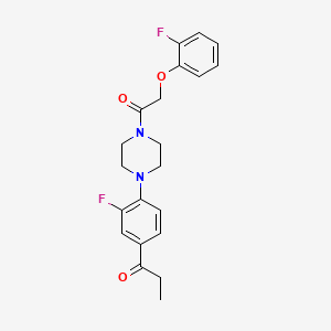 1-[3-Fluoro-4-[4-[2-(2-fluorophenoxy)acetyl]piperazin-1-yl]phenyl]propan-1-one