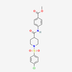 molecular formula C20H21ClN2O5S B3562021 Methyl 4-[({1-[(4-chlorophenyl)sulfonyl]piperidin-4-yl}carbonyl)amino]benzoate 