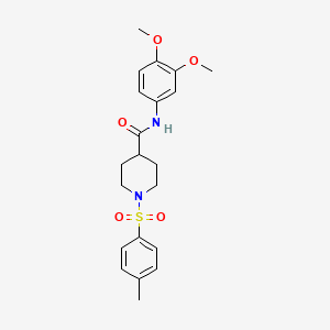 N-(3,4-Dimethoxyphenyl)-1-(4-methylbenzenesulfonyl)piperidine-4-carboxamide