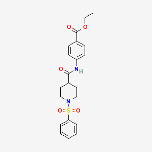 ethyl 4-({[1-(phenylsulfonyl)-4-piperidinyl]carbonyl}amino)benzoate