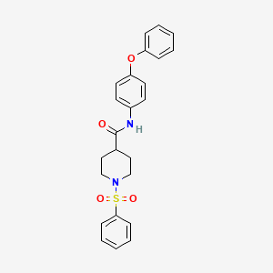 N-(4-phenoxyphenyl)-1-(phenylsulfonyl)-4-piperidinecarboxamide