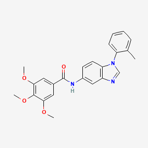 molecular formula C24H23N3O4 B3562121 3,4,5-trimethoxy-N-[1-(2-methylphenyl)-1H-benzimidazol-5-yl]benzamide 