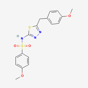 4-METHOXY-N-{5-[(4-METHOXYPHENYL)METHYL]-1,3,4-THIADIAZOL-2-YL}BENZENE-1-SULFONAMIDE