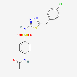 N-[4-({5-[(4-CHLOROPHENYL)METHYL]-1,3,4-THIADIAZOL-2-YL}SULFAMOYL)PHENYL]ACETAMIDE