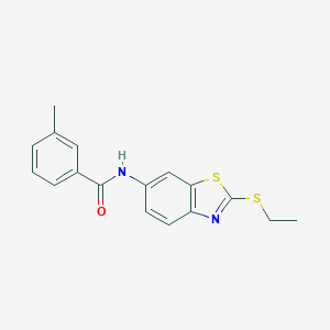 N-(2-ethylsulfanyl-1,3-benzothiazol-6-yl)-3-methylbenzamide