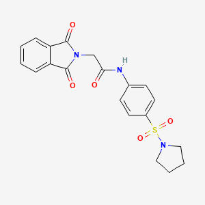 molecular formula C20H19N3O5S B3562189 2-(1,3-DIOXO-2,3-DIHYDRO-1H-ISOINDOL-2-YL)-N-[4-(PYRROLIDINE-1-SULFONYL)PHENYL]ACETAMIDE 