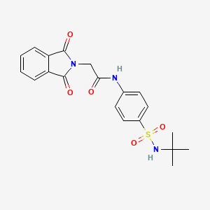 molecular formula C20H21N3O5S B3562194 N-[4-(TERT-BUTYLSULFAMOYL)PHENYL]-2-(1,3-DIOXO-2,3-DIHYDRO-1H-ISOINDOL-2-YL)ACETAMIDE 