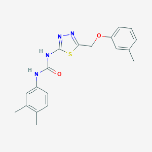 molecular formula C19H20N4O2S B356220 N-(3,4-dimethylphenyl)-N'-{5-[(3-methylphenoxy)methyl]-1,3,4-thiadiazol-2-yl}urea CAS No. 487039-72-5