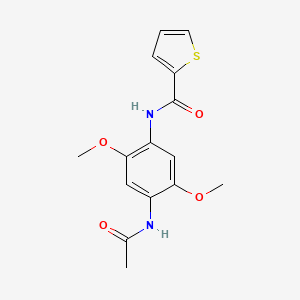 molecular formula C15H16N2O4S B3562207 N-[4-(acetylamino)-2,5-dimethoxyphenyl]-2-thiophenecarboxamide CAS No. 418805-52-4