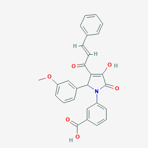 3-[3-cinnamoyl-4-hydroxy-2-(3-methoxyphenyl)-5-oxo-2,5-dihydro-1H-pyrrol-1-yl]benzoic acid