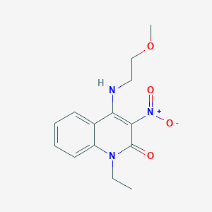 1-Ethyl-4-(2-methoxyethylamino)-3-nitroquinolin-2-one