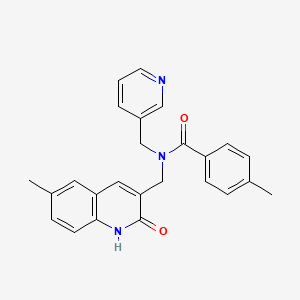 N-[(2-hydroxy-6-methyl-3-quinolinyl)methyl]-4-methyl-N-(3-pyridinylmethyl)benzamide