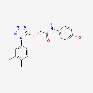 2-{[1-(3,4-dimethylphenyl)-1H-tetrazol-5-yl]sulfanyl}-N-(4-methoxyphenyl)acetamide