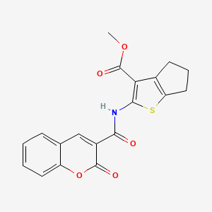 METHYL 2-(2-OXO-2H-CHROMENE-3-AMIDO)-4H,5H,6H-CYCLOPENTA[B]THIOPHENE-3-CARBOXYLATE