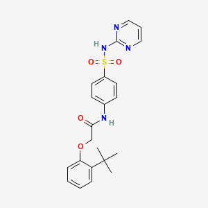 molecular formula C22H24N4O4S B3562264 2-(2-tert-butylphenoxy)-N-{4-[(2-pyrimidinylamino)sulfonyl]phenyl}acetamide 