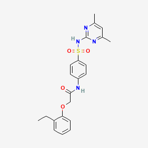 molecular formula C22H24N4O4S B3562267 N-{4-[(4,6-dimethylpyrimidin-2-yl)sulfamoyl]phenyl}-2-(2-ethylphenoxy)acetamide 