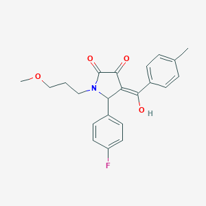 5-(4-fluorophenyl)-3-hydroxy-1-(3-methoxypropyl)-4-(4-methylbenzoyl)-1,5-dihydro-2H-pyrrol-2-one