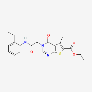 Ethyl 3-[2-(2-ethylanilino)-2-oxoethyl]-5-methyl-4-oxothieno[2,3-d]pyrimidine-6-carboxylate