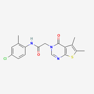 N-(4-chloro-2-methylphenyl)-2-(5,6-dimethyl-4-oxothieno[2,3-d]pyrimidin-3-yl)acetamide