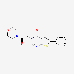 3-[2-(4-morpholinyl)-2-oxoethyl]-6-phenylthieno[2,3-d]pyrimidin-4(3H)-one