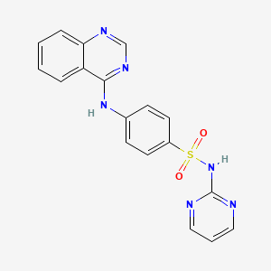 molecular formula C18H14N6O2S B3562424 N-2-pyrimidinyl-4-(4-quinazolinylamino)benzenesulfonamide 