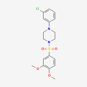 1-(3-chlorophenyl)-4-[(3,4-dimethoxyphenyl)sulfonyl]piperazine