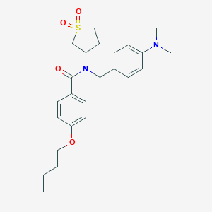molecular formula C24H32N2O4S B356248 4-butoxy-N-[4-(dimethylamino)benzyl]-N-(1,1-dioxidotetrahydro-3-thienyl)benzamide CAS No. 578732-35-1