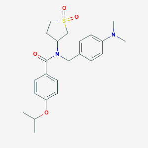 molecular formula C23H30N2O4S B356249 N-[4-(dimethylamino)benzyl]-N-(1,1-dioxidotetrahydro-3-thienyl)-4-isopropoxybenzamide CAS No. 620561-71-9