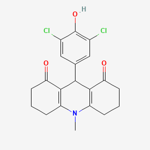 molecular formula C20H19Cl2NO3 B3562504 9-(3,5-dichloro-4-hydroxyphenyl)-10-methyl-3,4,6,7,9,10-hexahydro-1,8(2H,5H)-acridinedione 