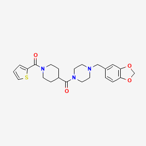 1-(1,3-benzodioxol-5-ylmethyl)-4-{[1-(2-thienylcarbonyl)-4-piperidinyl]carbonyl}piperazine