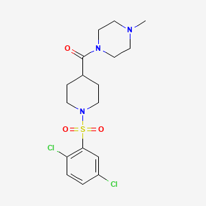 [1-(2,5-Dichlorophenyl)sulfonylpiperidin-4-yl]-(4-methylpiperazin-1-yl)methanone