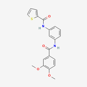 molecular formula C20H18N2O4S B3562562 N-{3-[(3,4-dimethoxybenzoyl)amino]phenyl}-2-thiophenecarboxamide 