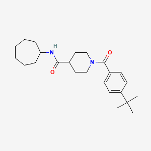 molecular formula C24H36N2O2 B3562567 1-(4-tert-butylbenzoyl)-N-cycloheptyl-4-piperidinecarboxamide 