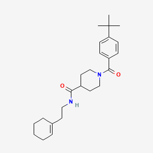 molecular formula C25H36N2O2 B3562575 1-(4-tert-butylbenzoyl)-N-[2-(1-cyclohexen-1-yl)ethyl]-4-piperidinecarboxamide 