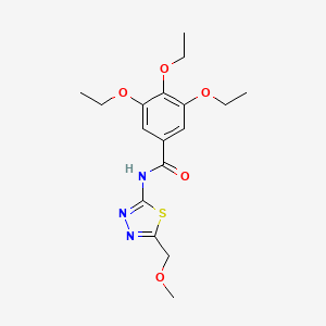 3,4,5-triethoxy-N-[5-(methoxymethyl)-1,3,4-thiadiazol-2-yl]benzamide